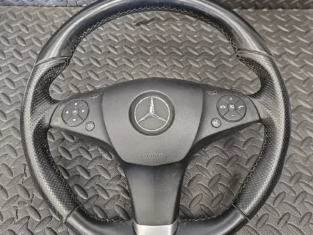 2009 MERCEDES E250 Class Black Leather Steering Wheel / 112