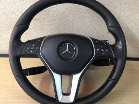 2009 MERCEDES E250 Class Multifunctional Black Leather Steering Wheel / 155