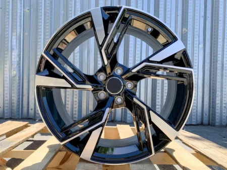 FULL Gloss Black Machined FACE Alloy WHEELS FIT AUDI A4 A5 A7 S4 S5 RS5 - 18 inch - €110