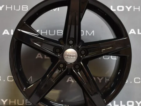 GENUINE AUDI Q5 18" INCH 5 SPOKE GLOSS BLACK ALLOY WHEELS  – €225